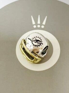 Pandora Miami dolphin Charm Football Helmet Bead Charm Pendant S925 Sterling